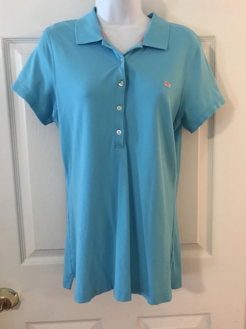 VINEYARD VINES Women's Blue Polo Short Sleeve Shirt Size M
